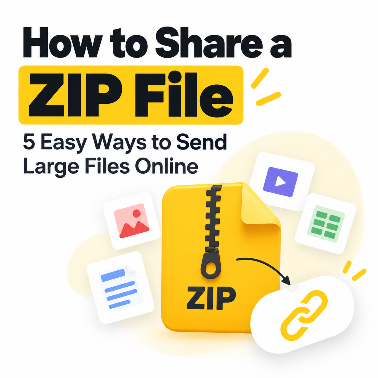 How to share a ZIP file online using a file-sharing link
